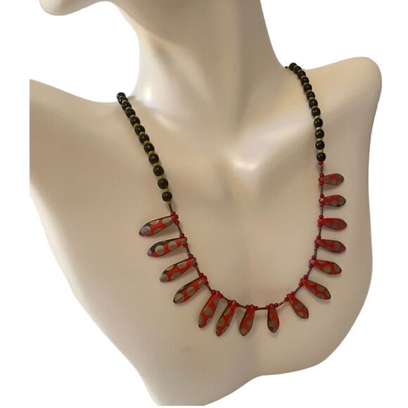 Gorgeous & One of a Kind Juried Artisan Created Polymer Clay 2 sided Necklace. - Picture 2 of 7